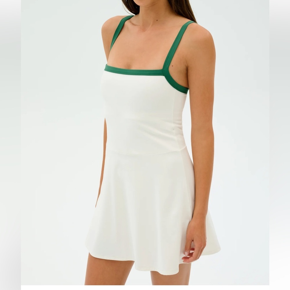 Splits59 Monah Rigor Dress in white and arugula NWT